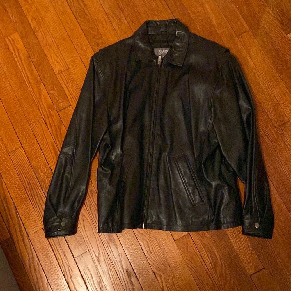 Wilson Leather large black coat